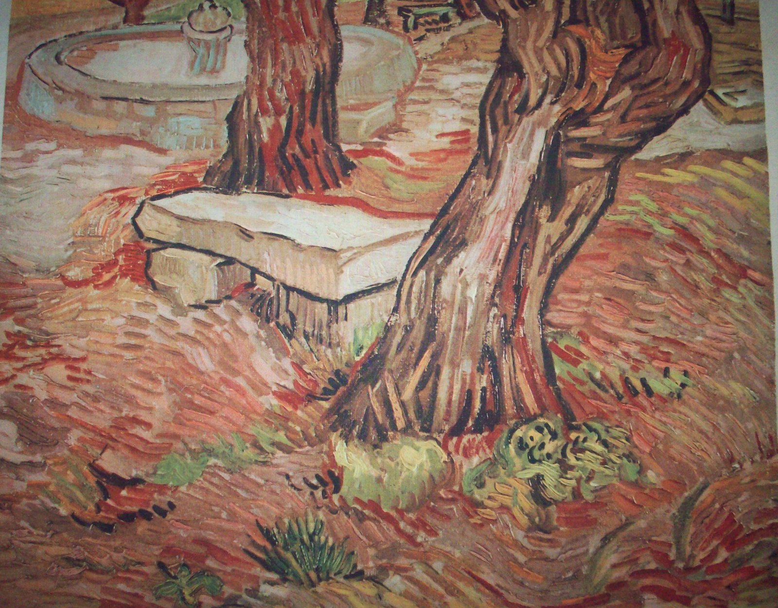 Lámina, jardín del hospital Saint-Paul (según Van Gogh)